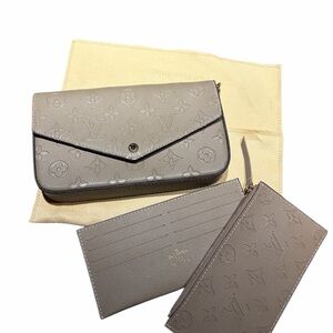 Taupe Monogram Empreinte Envelope Wallet Set